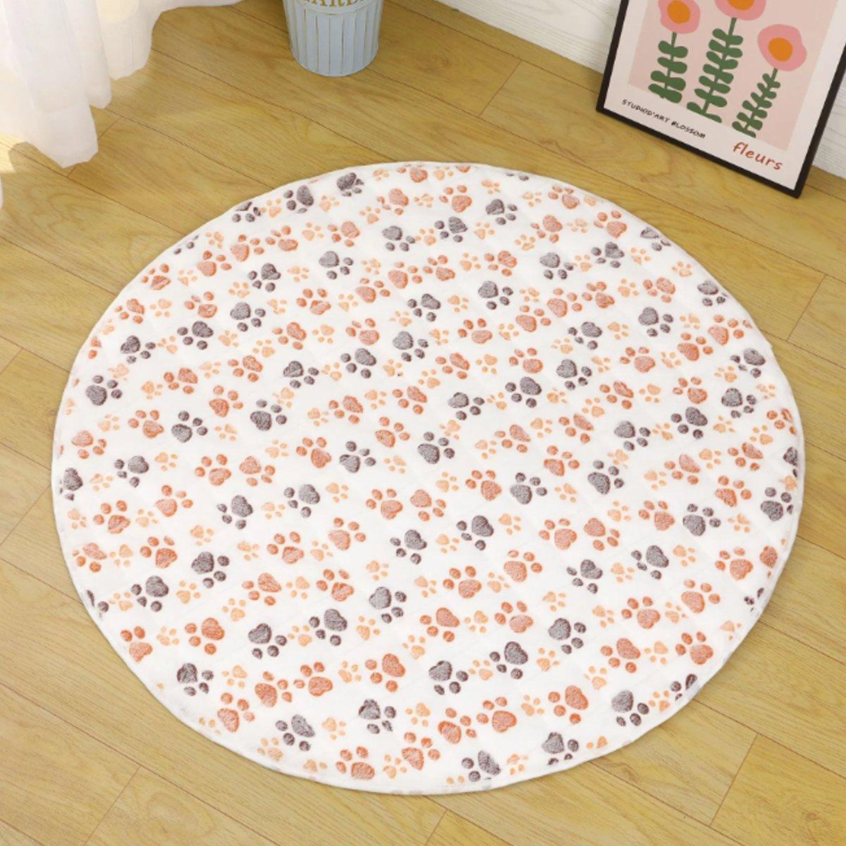 Waterproof Dog Pads Round Diaper Pads Pet Training Pads for Puppies and Dogs - Khaki-55cm