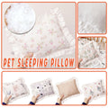 Lace Cat Pillow Soft Pet Cushion for Sleeping Comfortable Kitty Bed Cushion - Brown Stars