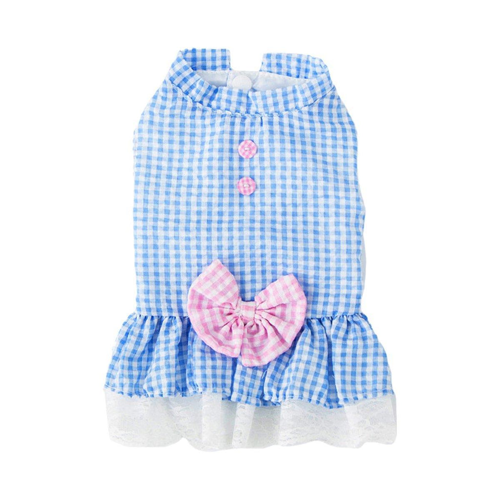 Cute Small Dog Dress Puppy Clothing Pet Apparel for Summer Fashion Outfit - Pink - XL