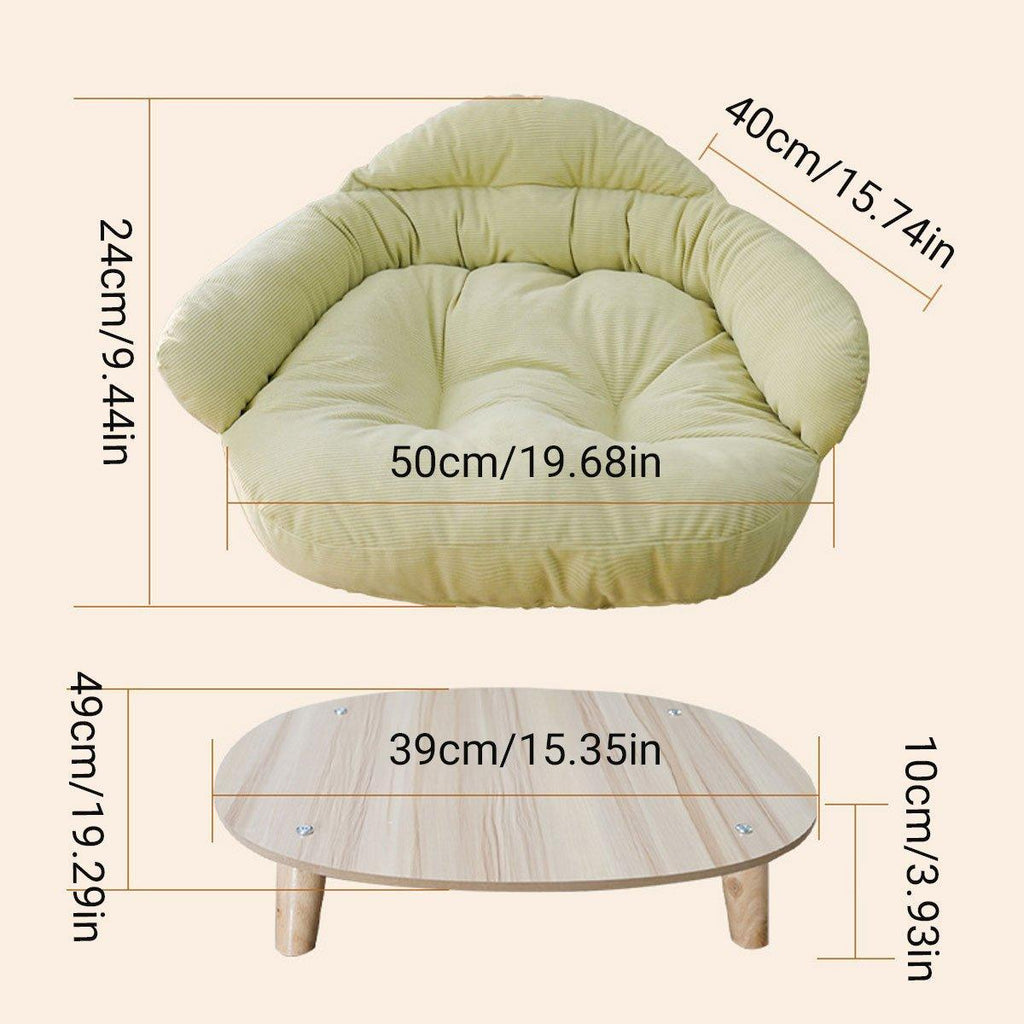 Universal Dog Cat Bed Four Seasons Mat Removable Washable Comfortable Cushion - Green