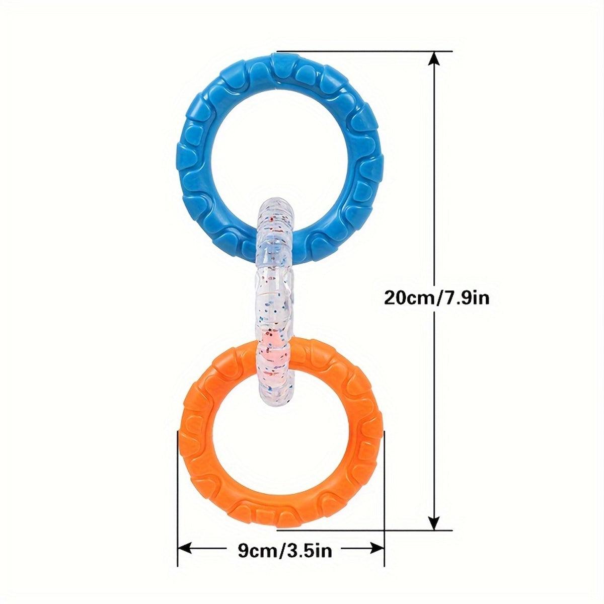 Interactive Dog Toys TRP Rubber Ring Teething Pet Rally Ring Chew Play Fetch - Green-Purple