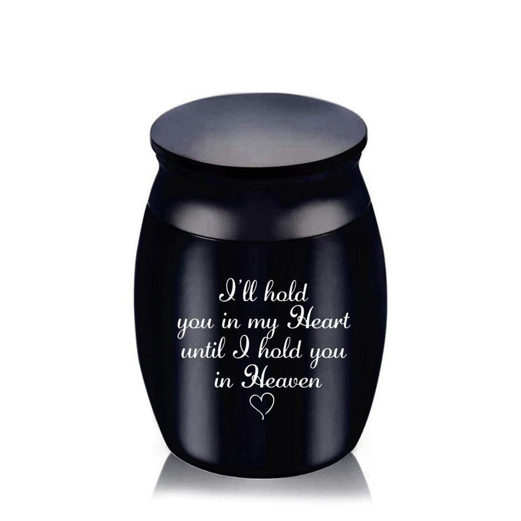 Cremation Urn Holder for Ashes Small Dog Cat Pet Memorial Keepsake Box Funeral - Black