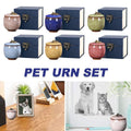 Small Pet Urn for Ashes Memorial Keepsake Urns for Dog Cat Cremation Remains - Sky Blue
