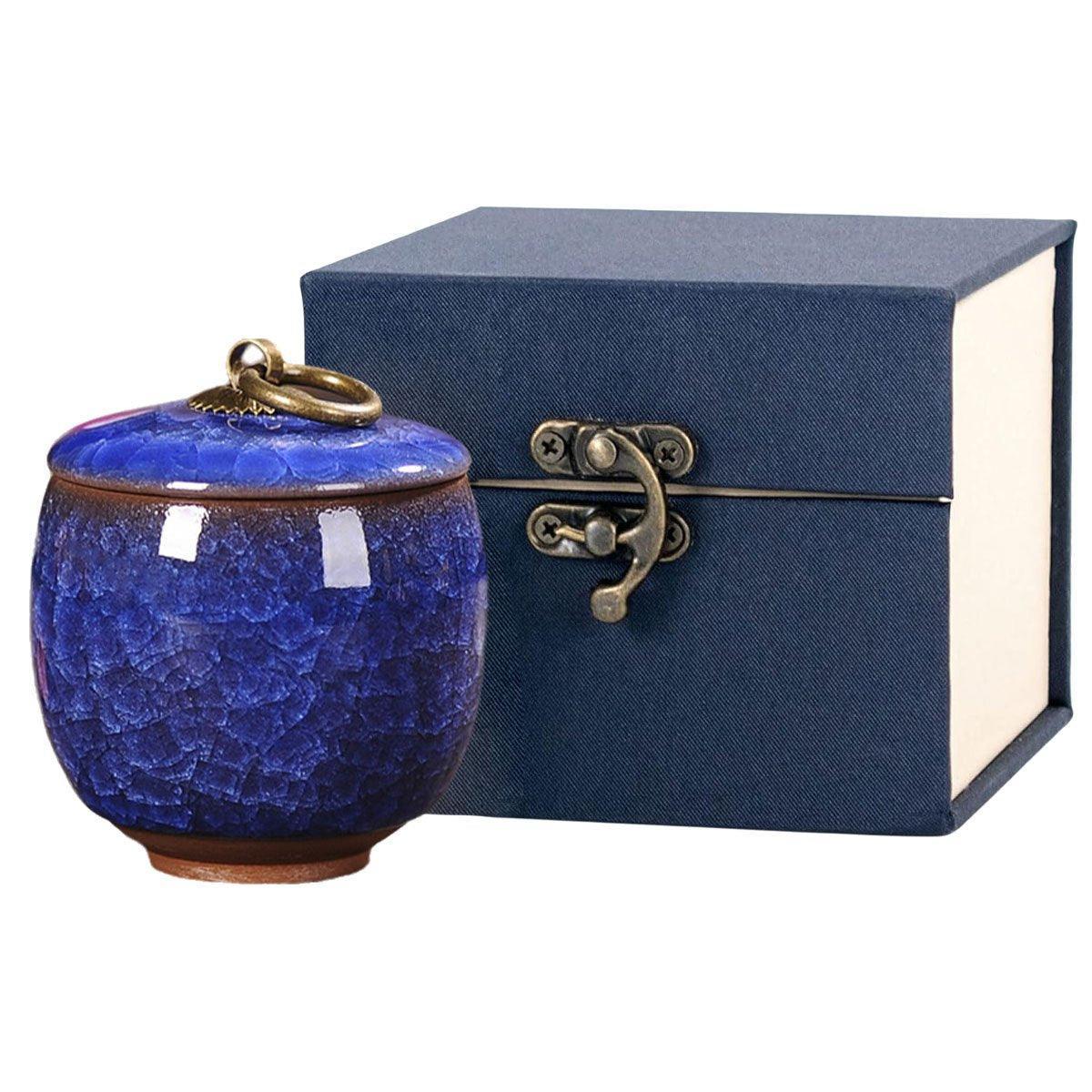 Small Pet Urn for Ashes Memorial Keepsake Urns for Dog Cat Cremation Remains - Sky Blue