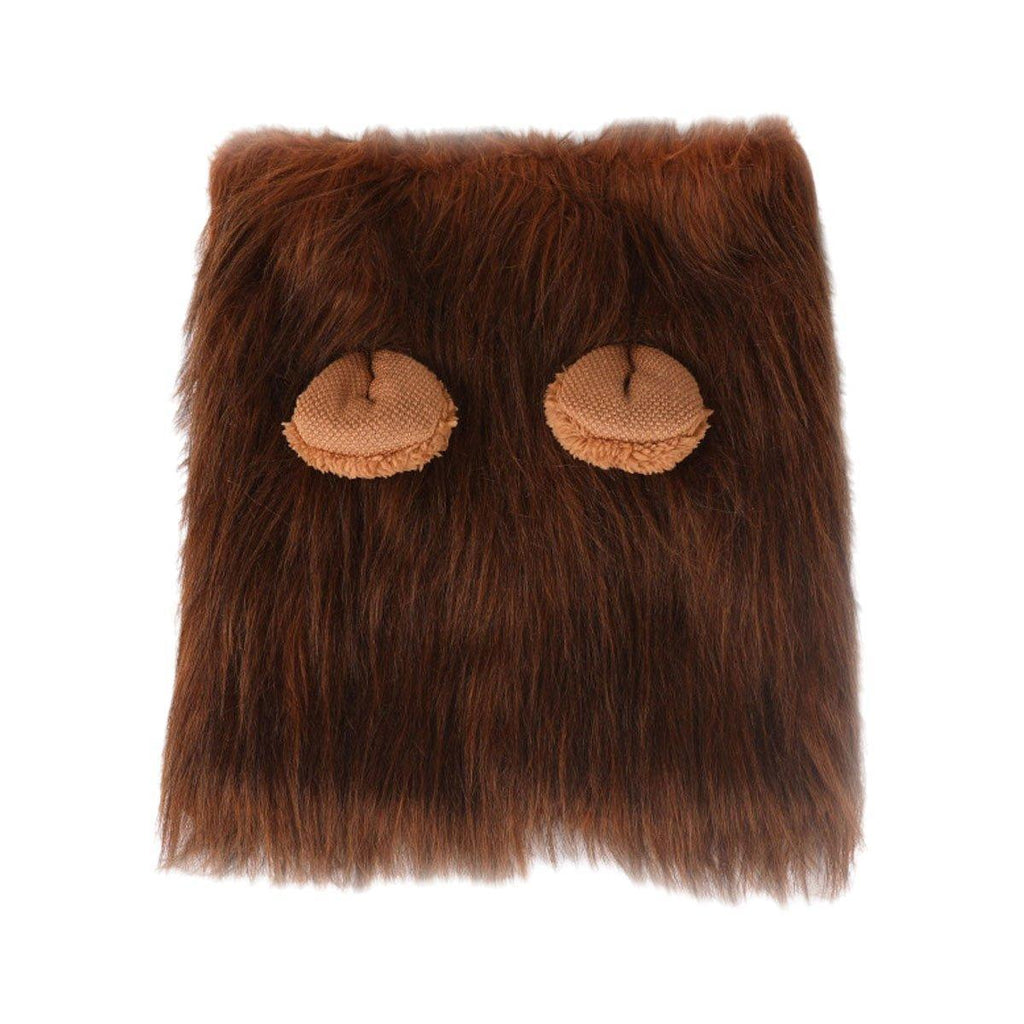 Lion Costume Mane Wig Large Dog Fancy Dress Up Party for Pet Halloween Clothes - Light Brown-S