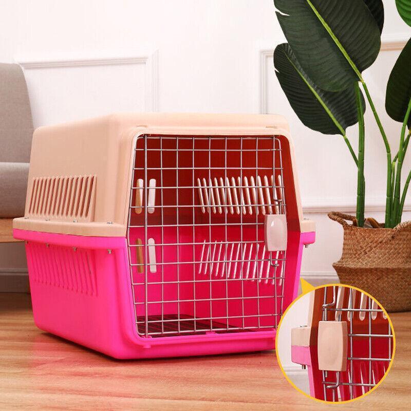 M Size Dog Cat Rabbit Portable Tote Crate Pet Carrier Kennel Travel Airline Carry Bag - Blue