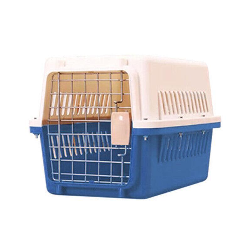 M Size Dog Cat Rabbit Portable Tote Crate Pet Carrier Kennel Travel Airline Carry Bag - Blue