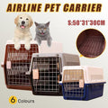 S Size Dog Cat Rabbit Portable Tote Crate Pet Carrier Kennel Travel Airline Carry Bag - Blue