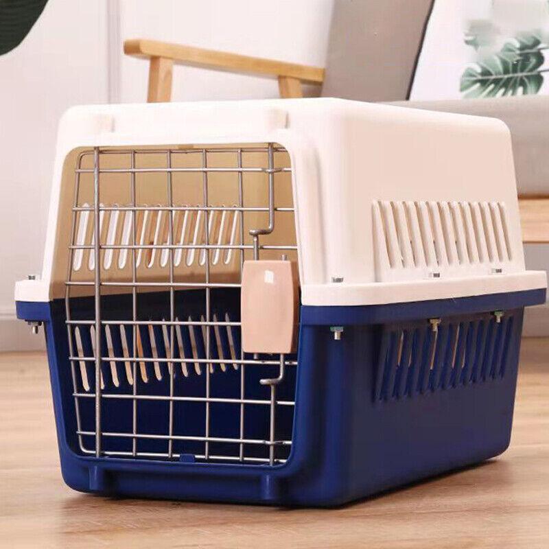 L Size Dog Cat Rabbit Portable Tote Crate Pet Carrier Kennel Travel Airline Carry Bag - Brown
