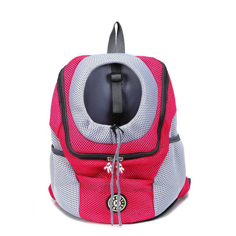 L Size Puppy Travel Mesh Pet Dog Carrier Backpack Front Travel Portable Shoulder Bag - Green