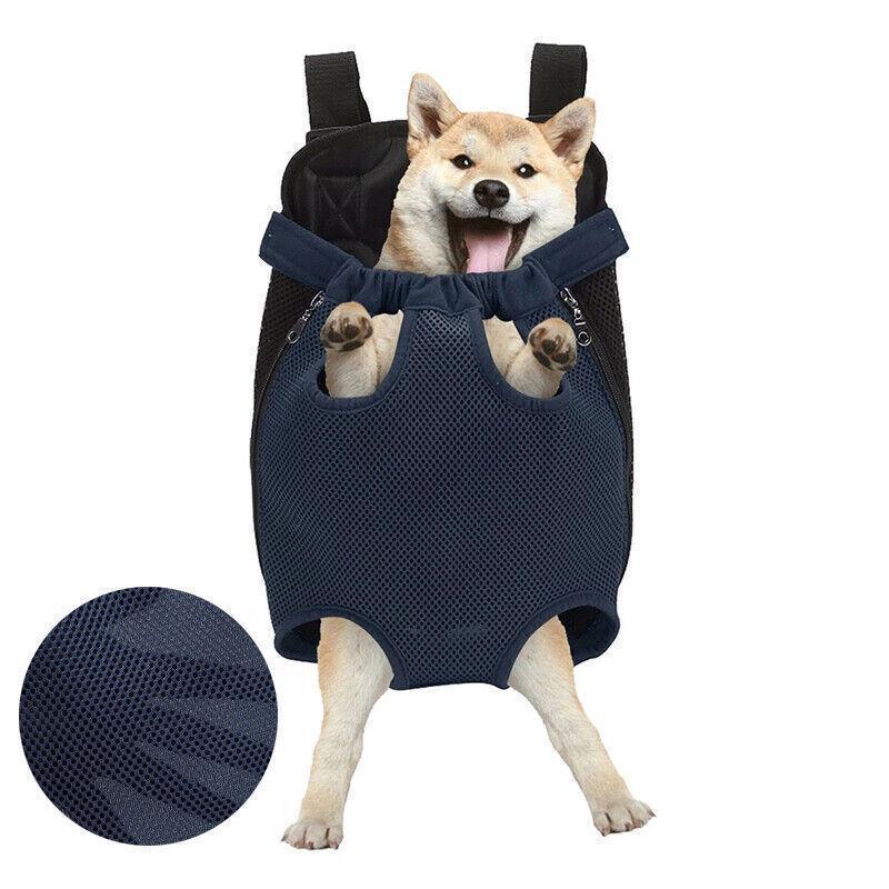 S Size Pet Carrier Dog Cat Puppy Front Back Backpack Shoulder Carry Sling Pouch Bag - Blue