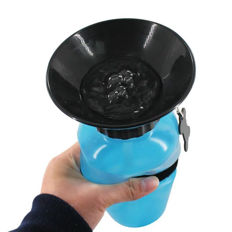 500Ml Dog Cat Water Drinking Bottle Detachable Travel Cup Portable Pet Feeder - Blue