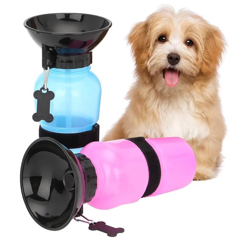 500Ml Dog Cat Water Drinking Bottle Detachable Travel Cup Portable Pet Feeder - Blue