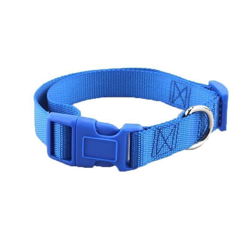 L Size Dog Puppy Pet Collar Adjustable Nylon Toy Large Pink Blue Red Black - Black