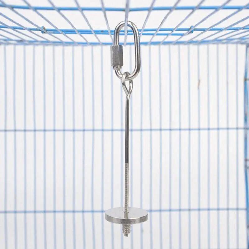 Stainless Steel Bird Parrot Cage Skewer Food Spear Fruit Holder Toy Up To 23Cm - L