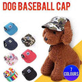 Dog Baseball Cap Outdoor Pet Sun Hat Summer Canvas Visor Puppy L - Blue
