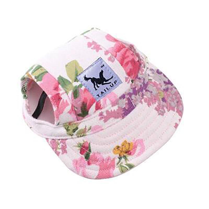 Dog Baseball Cap Outdoor Pet Sun Hat Summer Canvas Visor Puppy L - Blue