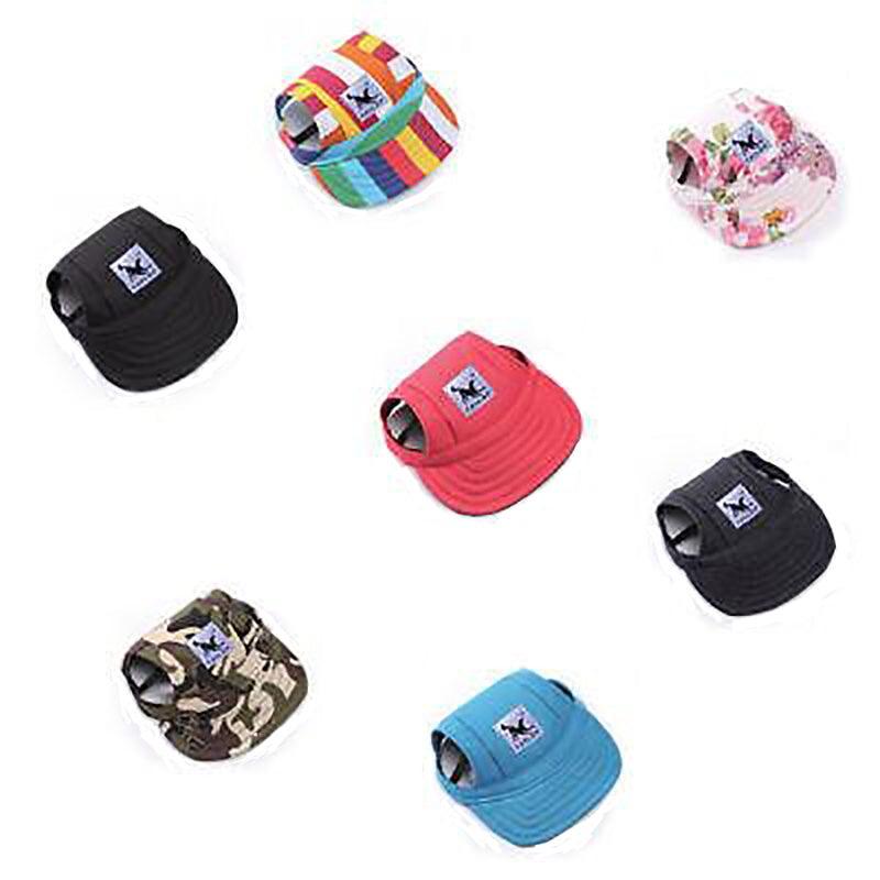 Dog Baseball Cap Outdoor Pet Sun Hat Summer Canvas Visor Puppy S Size - Blue