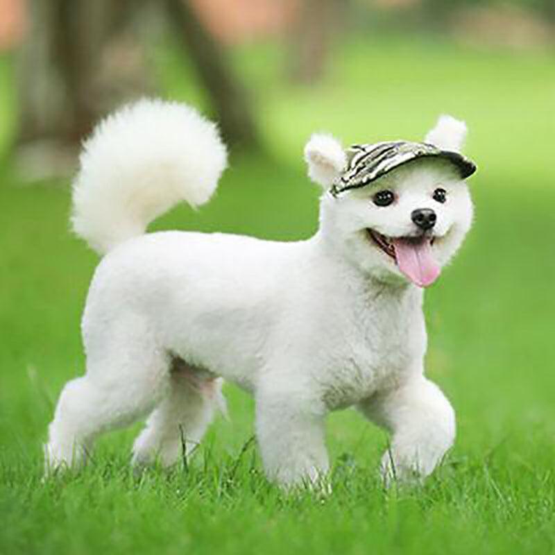 Dog Baseball Cap Outdoor Pet Sun Hat Summer Canvas Visor Puppy S Size - Camouflage