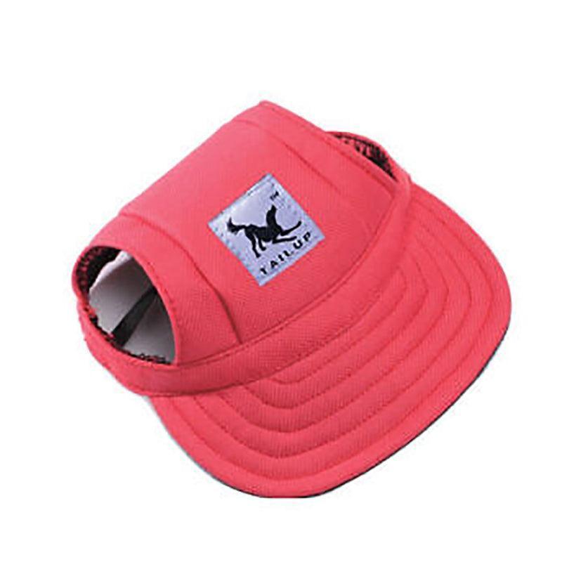 Dog Baseball Cap Outdoor Pet Sun Hat Summer Canvas Visor Puppy M Size - Denim Blue