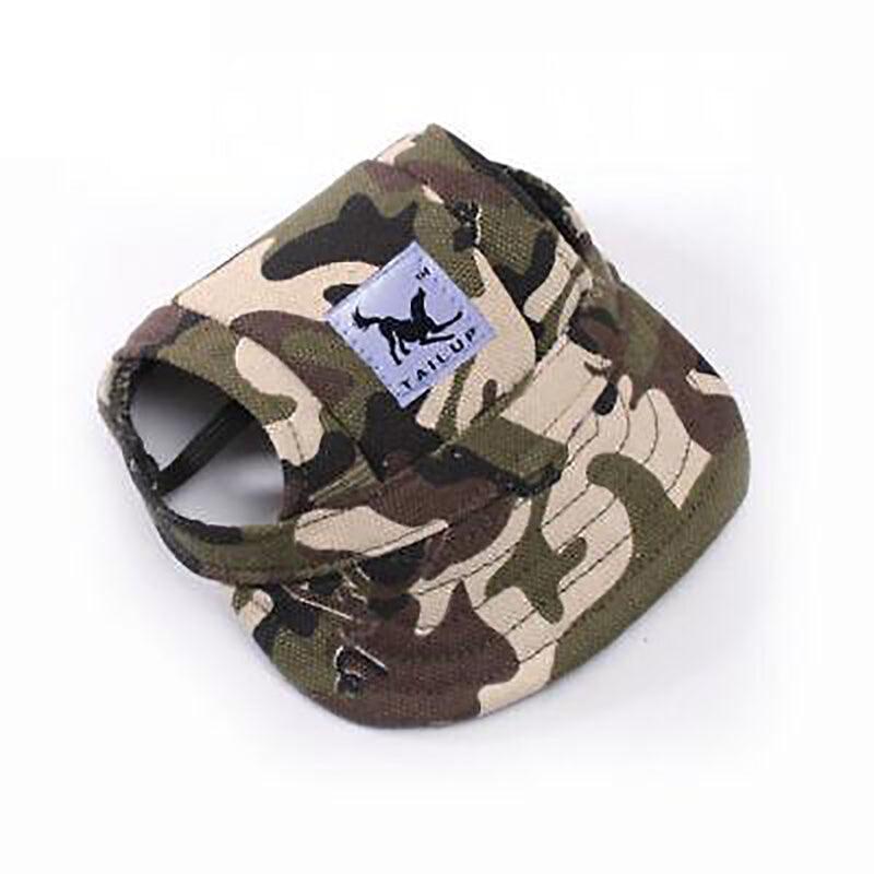 Dog Baseball Cap Outdoor Pet Sun Hat Summer Canvas Visor Puppy M Size - Red