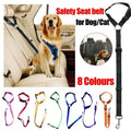 Adjustable Pet Dog Car Clip Lead Harness Strap for Vehicle Travel Restraint Use - Green