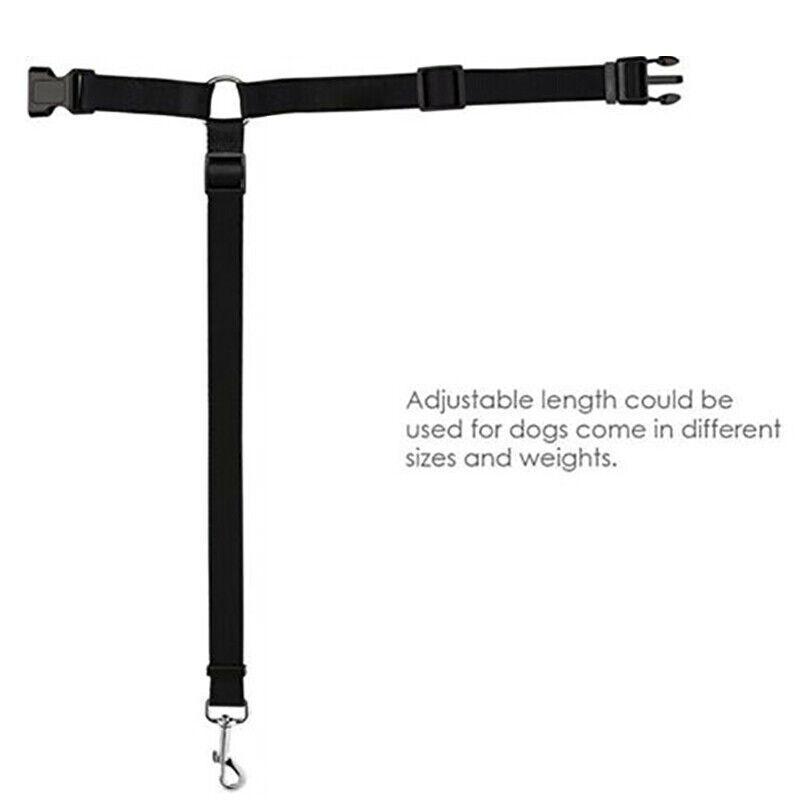 Adjustable Pet Dog Car Clip Lead Harness Strap for Vehicle Travel Restraint Use - Green