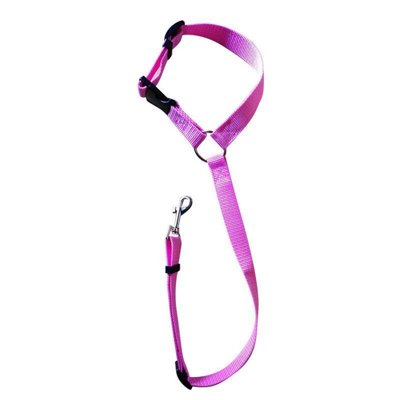 Adjustable Pet Dog Car Clip Lead Harness Strap for Vehicle Travel Restraint Use - Green