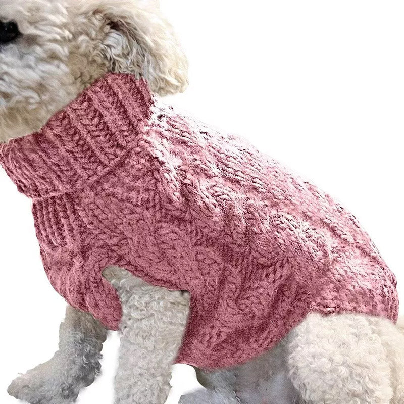 Puppy Dog Jumper Winter Warm Knitted Sweater Pet Clothes Small Dogs Coat Thermal S Size - Beige
