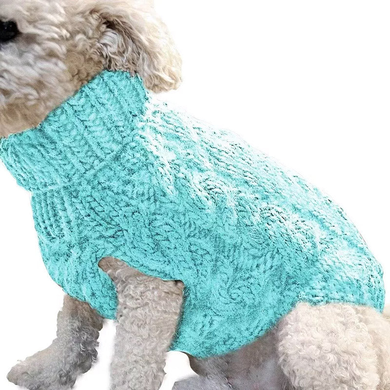 Puppy Dog Jumper Winter Warm Knitted Sweater Pet Clothes Small Dogs Coat Thermal S Size - Beige