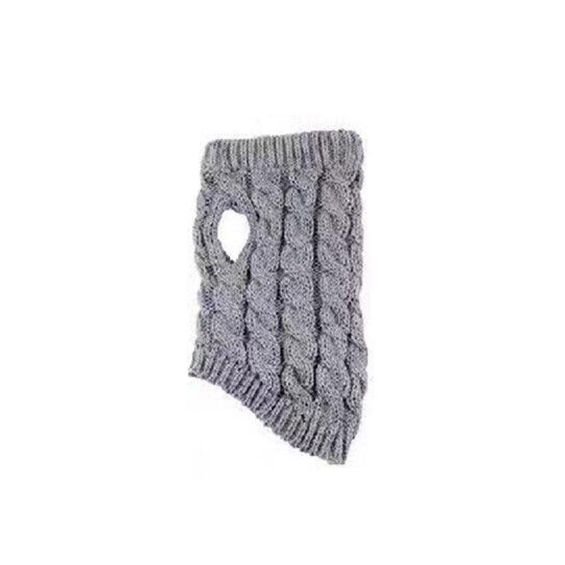 Puppy Dog Jumper Winter Warm Knitted Sweater Pet Clothes Small Dogs Coat Thermal L Size - Blue