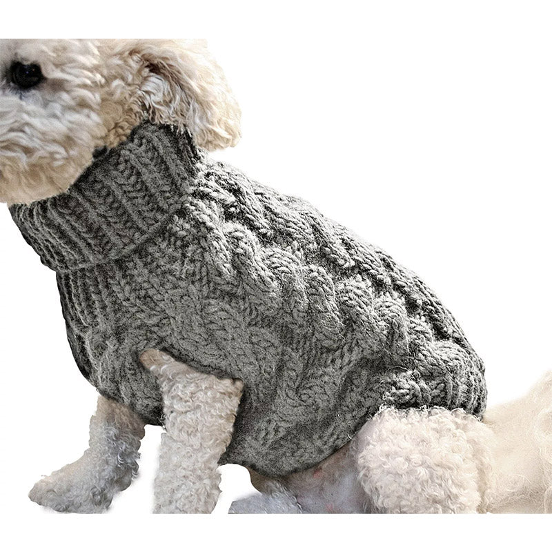 Puppy Dog Jumper Winter Warm Knitted Sweater Pet Clothes Small Dogs Coat Thermal S Size - Blue