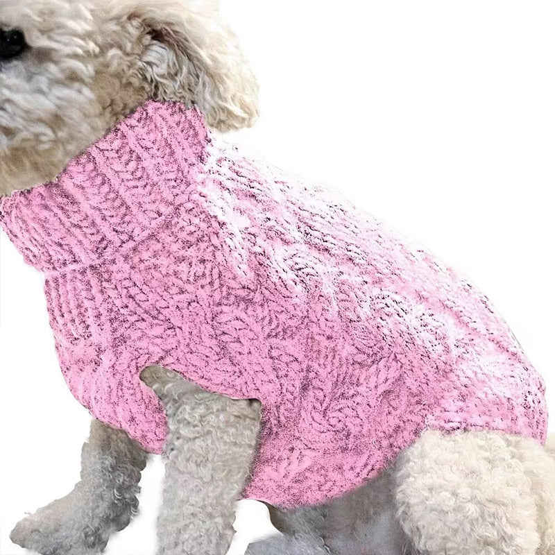 Puppy Dog Jumper Winter Warm Knitted Sweater Pet Clothes Small Dogs Coat Thermal S Size - Blue
