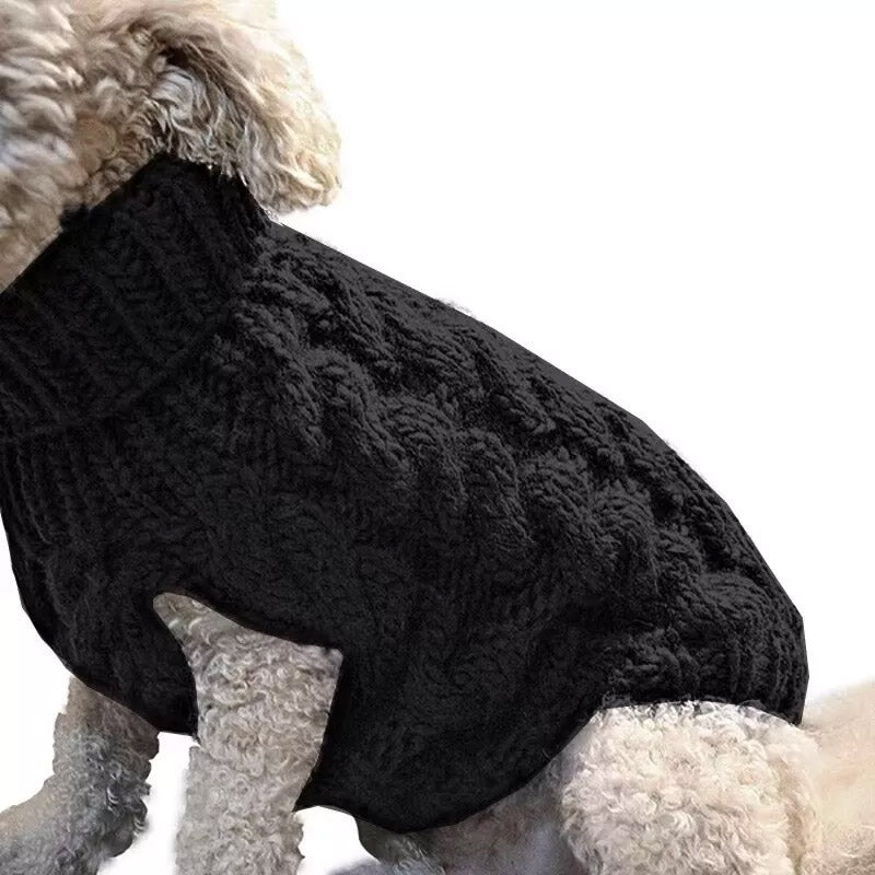 Puppy Dog Jumper Winter Warm Knitted Sweater Pet Clothes Small Dogs Coat Thermal S Size - Leather Pink