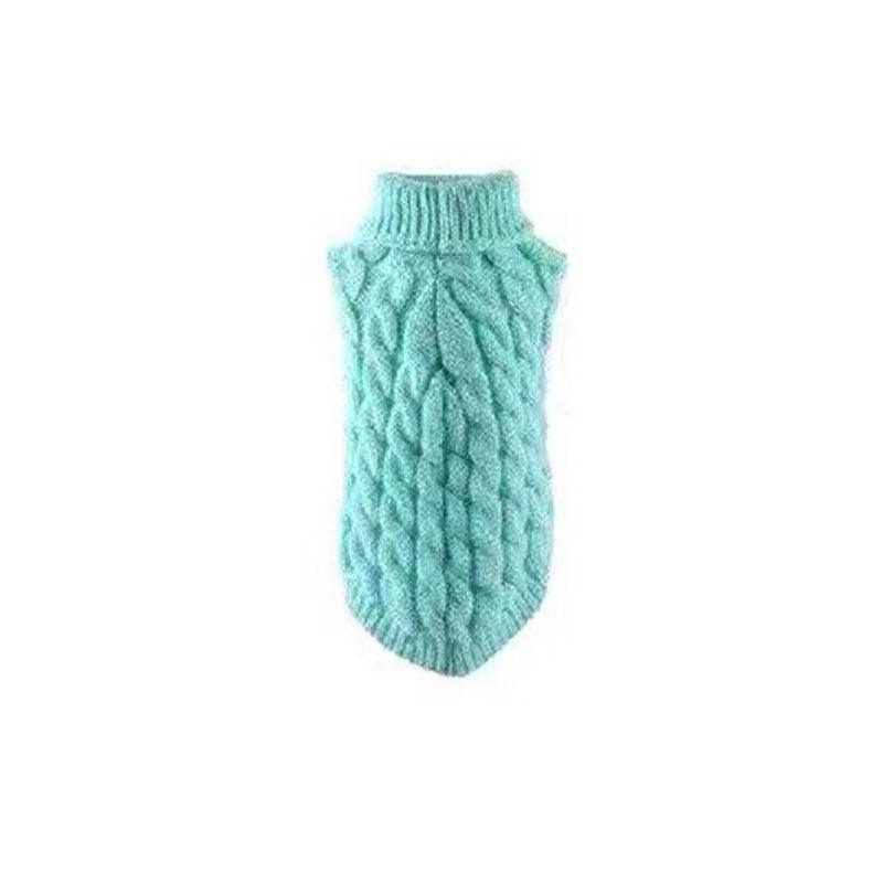 Puppy Dog Jumper Winter Warm Knitted Sweater Pet Clothes Small Dogs Coat Thermal M Size - White