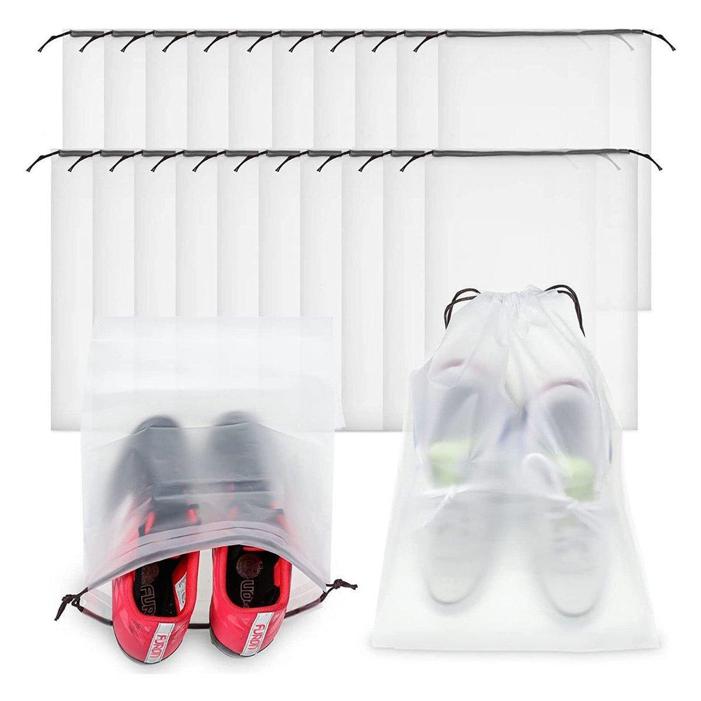 25PCS Portable Travel Shoe Bags Sport Storage Pouch Drawstring Dust Organizer - Brown-30*35cm
