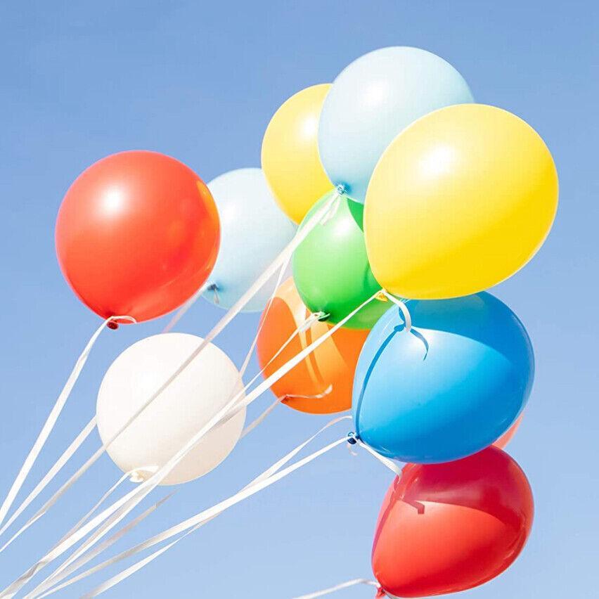 100PCS 10 Inch Latex Balloons Party Decorations Birthday Wedding Balloon Solid Colour - Light Blue