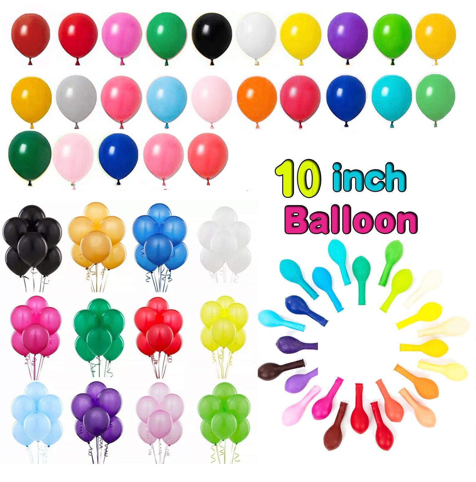 100PCS 10 Inch Latex Balloons Party Decorations Birthday Wedding Balloon Solid Colour - Silver
