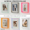 Acrylic Photo Frame Double-Sided Clear Display with Screw Mount – 16x21cm - Orange