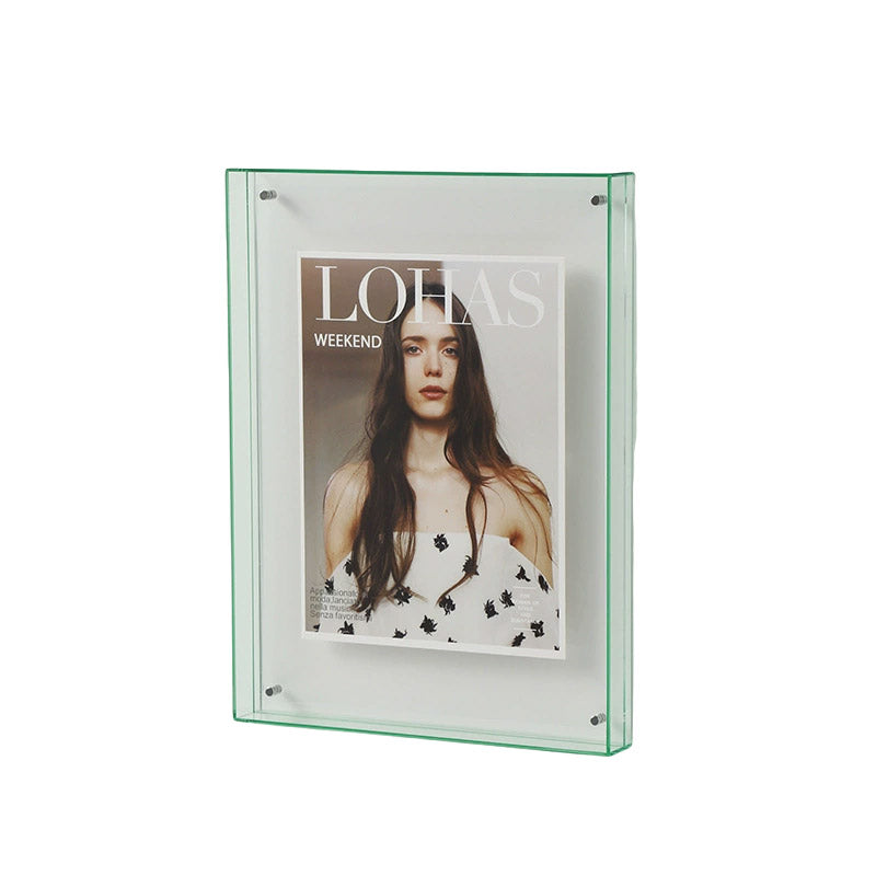 Acrylic Photo Frame Double-Sided Clear Display with Screw Mount – 16x21cm - Colorful