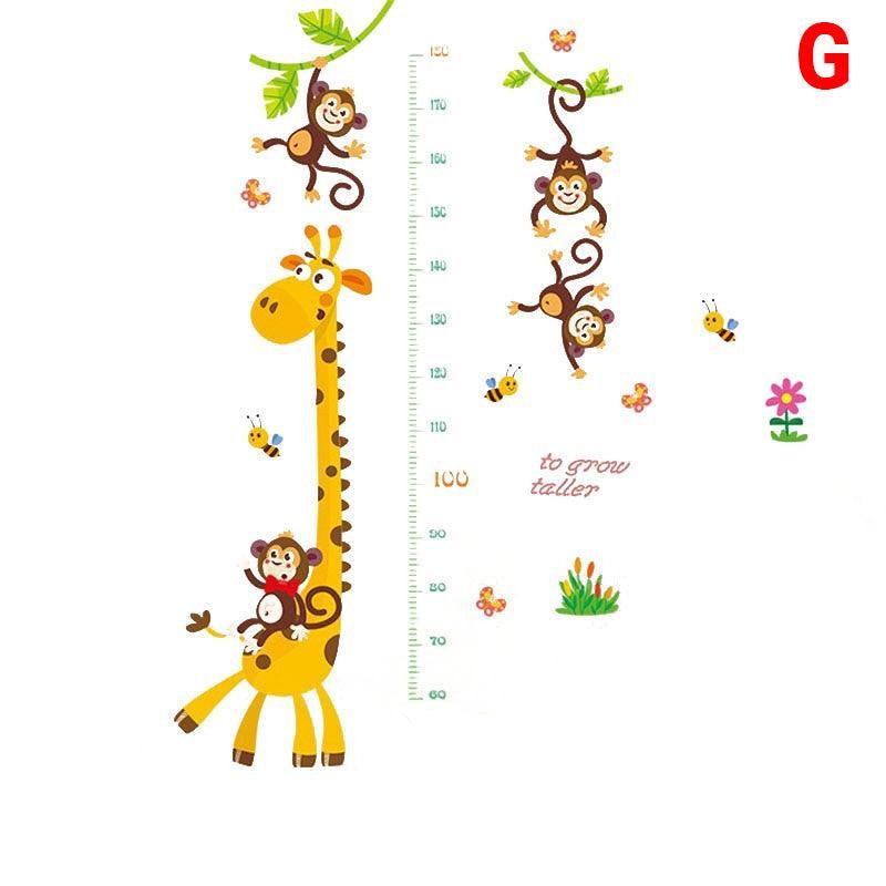 Removable Wall Height Chart Sticker Growth Measurement Ruler Decal for Wall Decor - H