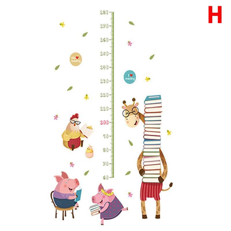 Removable Wall Height Chart Sticker Growth Measurement Ruler Decal for Wall Decor - H