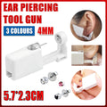 Disposable Sealed Ear Piercing Gun Kit Tool With 316L Stud Bone With Gem 1Pc - Pink