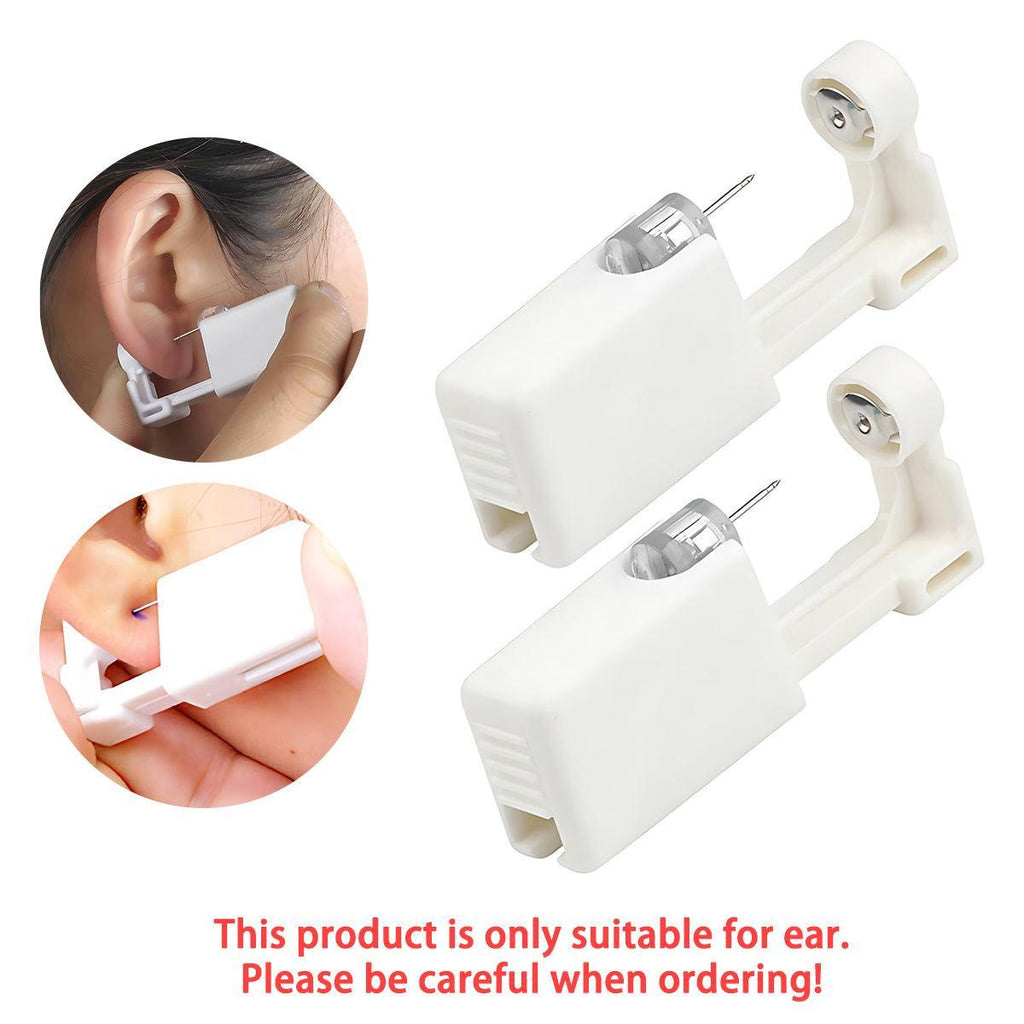 Disposable Sealed Ear Piercing Gun Kit Tool With 316L Stud Bone With Gem 1Pc - Pink