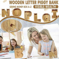 Wooden Piggy Bank Funny Letter or Guitar Coin Saving Money Box A–Z Gift Idea - C