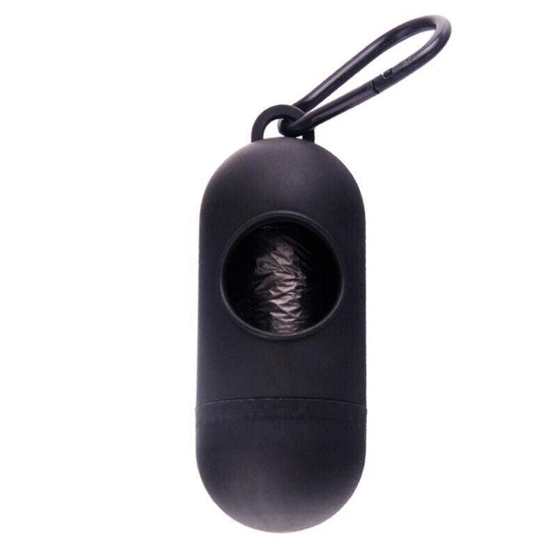 Portable Dog Waste Bag Dispenser with Refill Rolls for Pet Walking Cleanup - Light Blue + Dark Blue
