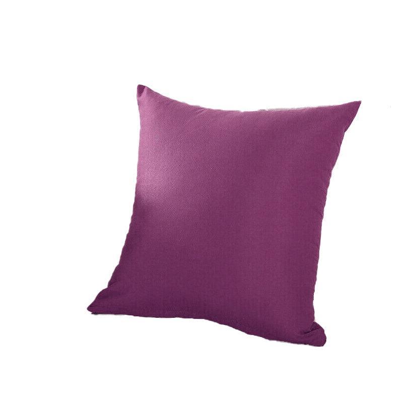 40x40cm Multicoloured Plain Solid Colour Cushion Cover Covers Decorative Pillow Case - Dark Purple