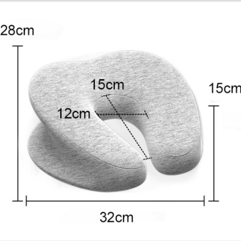 Universal Massage Table Face Cushion Pillow U Shape Head Face Down Rest Pillow - Light Grey