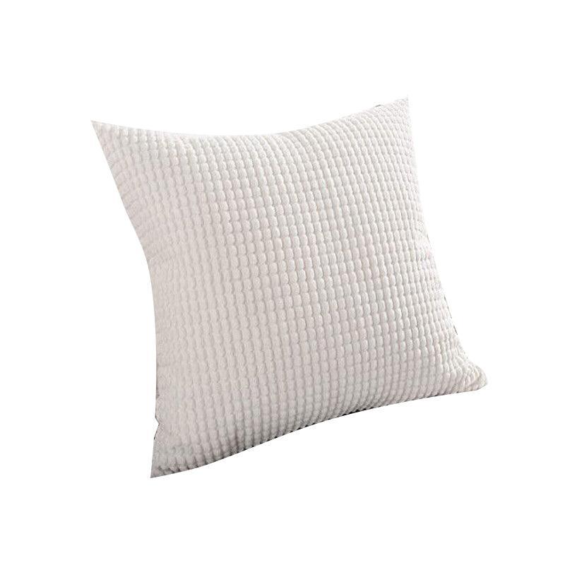 45X45 Plain Solid Colour Cushion Cover Decorative Pillow Case Home Multicoloured - Brown