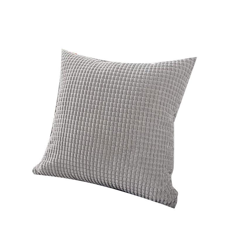 45X45 Plain Solid Colour Cushion Cover Decorative Pillow Case Home Multicoloured - Brown